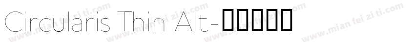 Circularis Thin Alt字体转换